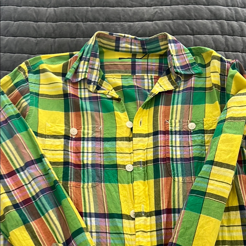 Polo Ralph Lauren Green Yellow Plaid Women's Shirt